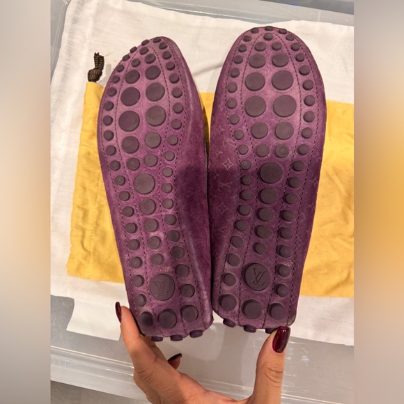 Pre-Owned Louis Vuitton purple Suede Loafers - Picture 5 of 8